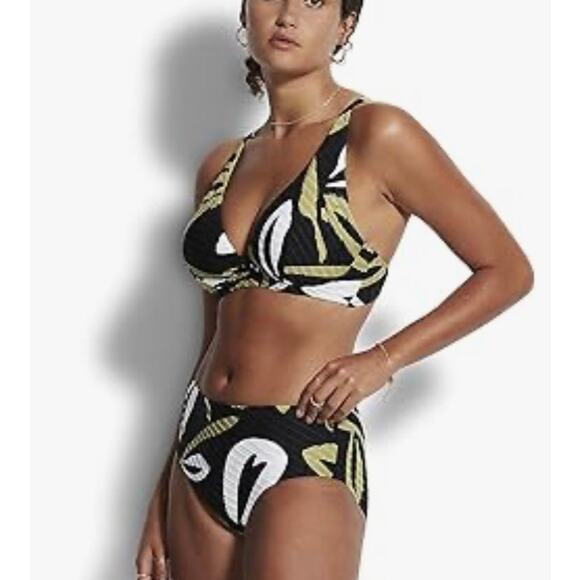 Seafolly Laguna DD Triangle Bra Bikini Top Swim Suit 4 DD NWT - Picture 3 of 3